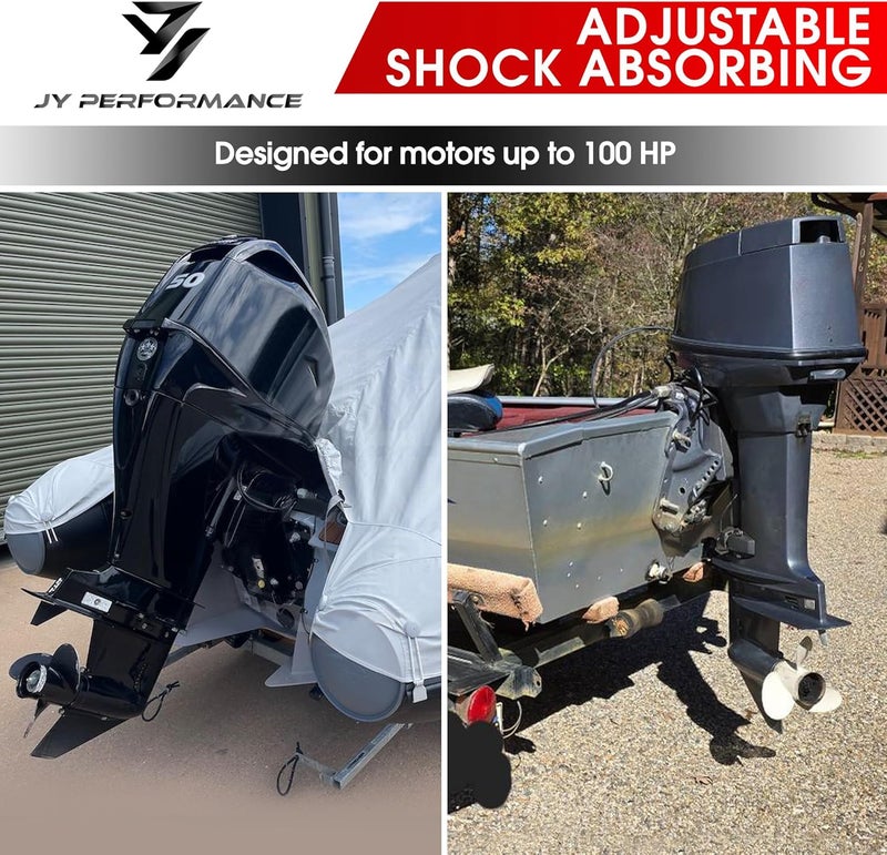 JY PERFORMANCE Adjustable Boat Transom Saver for Outboard Motor, Boat Motor Transom Support with Composite Head for Outboard Motor - Image 2